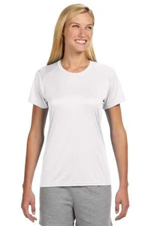 A4 Womens Performance Moisture Wicking Short Sleeve Crewneck T-Shirt - White