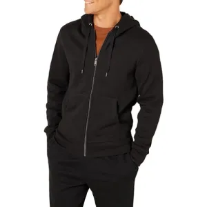 Amazon Essentials Men's Full-Zip Fleece Hoodie (Available in Big & Tall), Olive Heather, Small