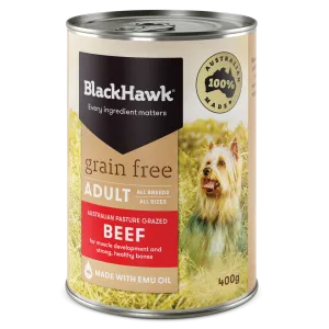 Black Hawk Grain Free Adult Beef Wet Dog Food 400g x 12