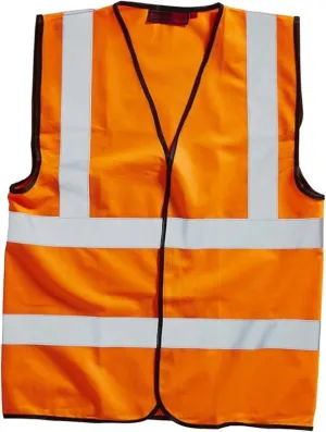 Blackrock Yellow & Orange Hi Vis Vests, High Vis Vests, Hi Vis Jackets, Rail Orange, High Visibility, Safety, Reflective, Hivisible PPE, Hi Viz, Security, Workwear, Mens Womens Sizes Small - 6XL