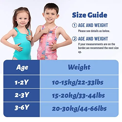 Boglia Neoprene Toddler Swim Vest for Children,Kids Float Jacket Swimming Aid for Boys Girls Ages 1-6 Years Old,Learn to Swim