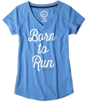 Born To Run Tech V-Neck T-Shirt by Life is good