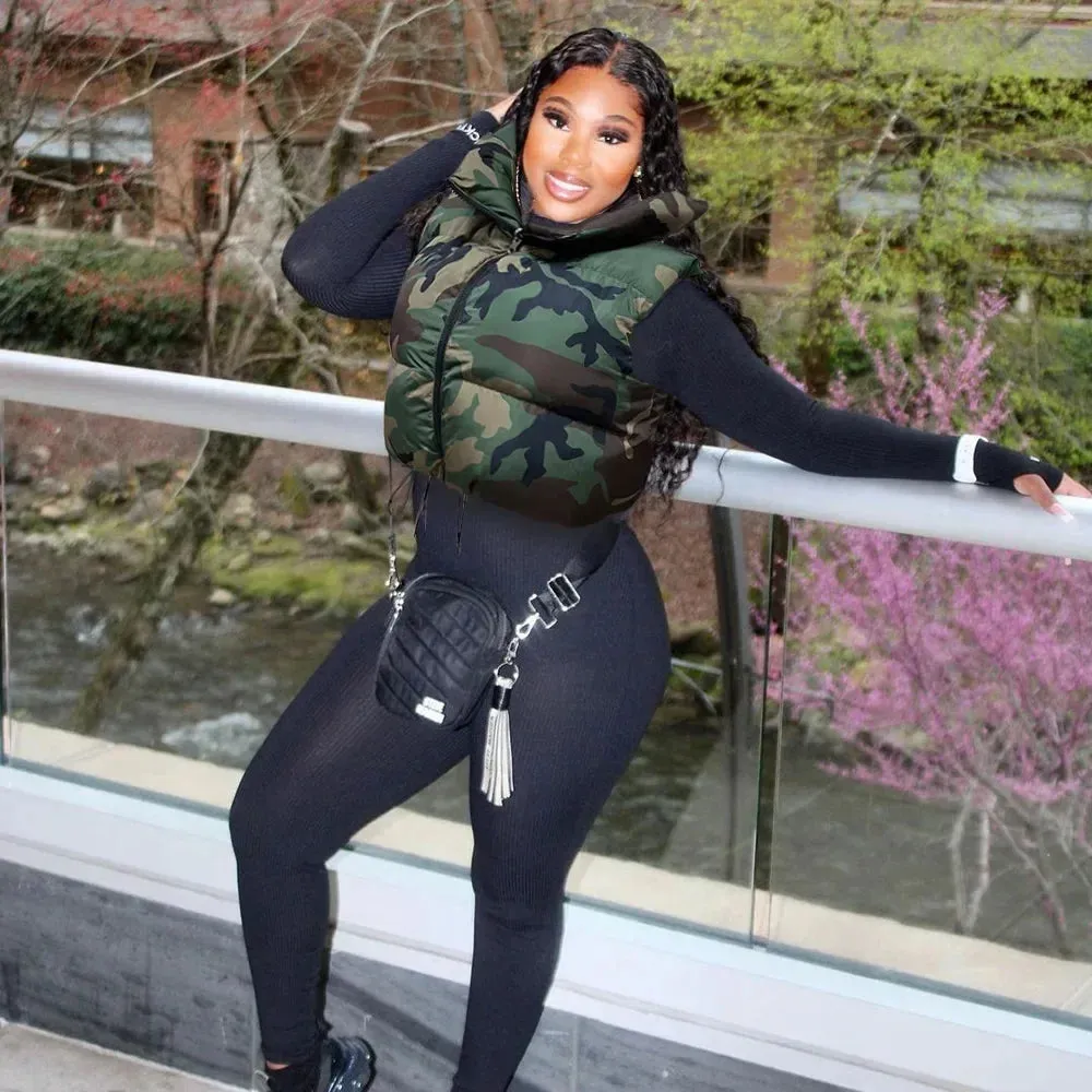 Caitlyn Camouflage Puffer Jackets