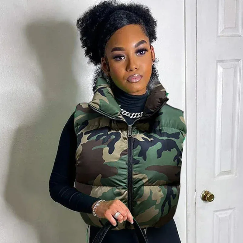 Caitlyn Camouflage Puffer Jackets