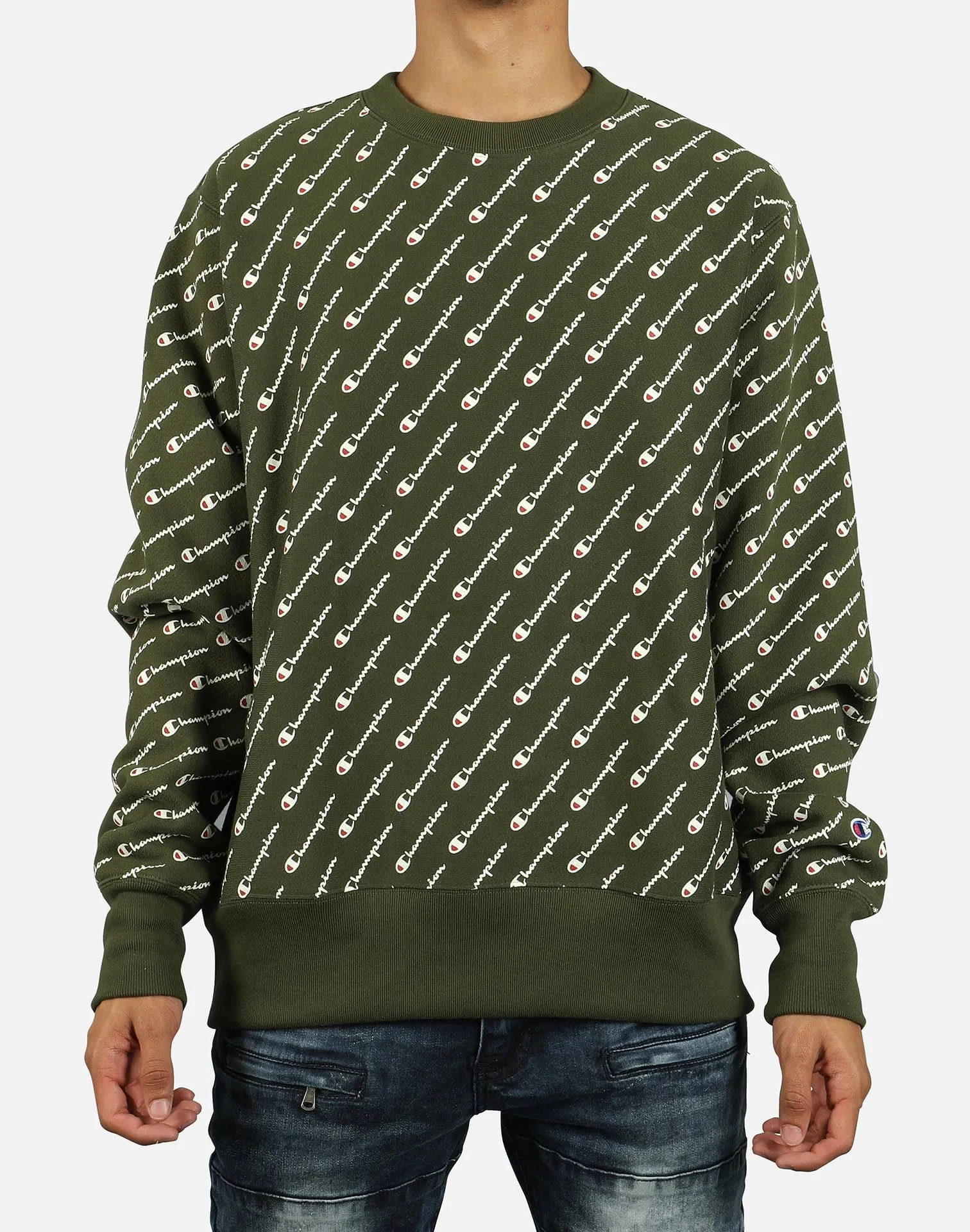 Champion REVERSE WEAVE AOP CREWNECK SWEATSHIRT