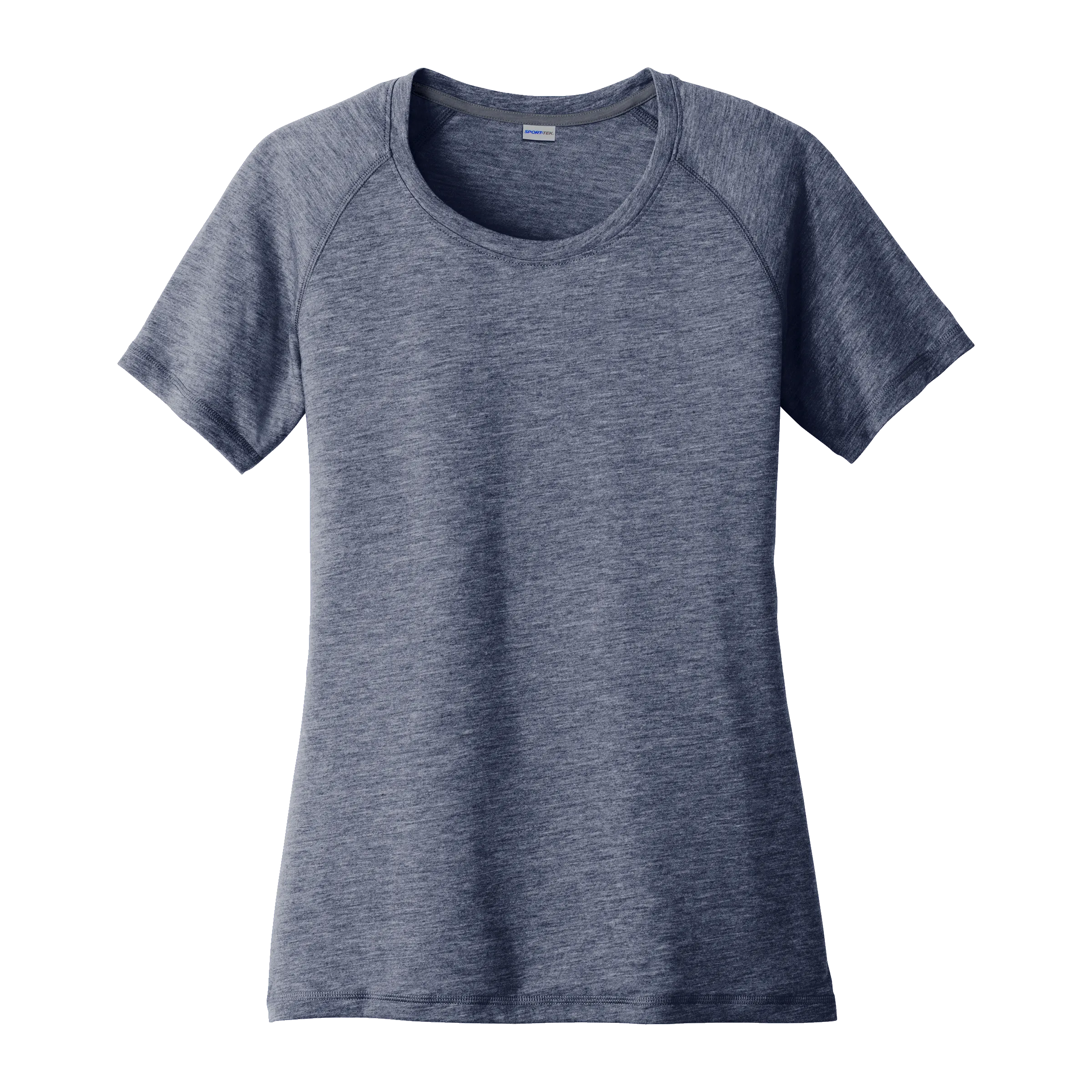 D1857W Ladies Tri-Blend Wicking Scoop Neck Raglan Tee