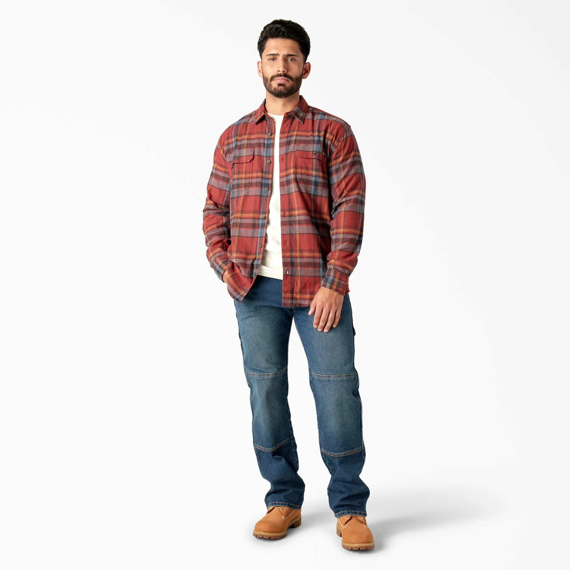 Dickies Men's Flex Long Sleeve Flannel Shirt