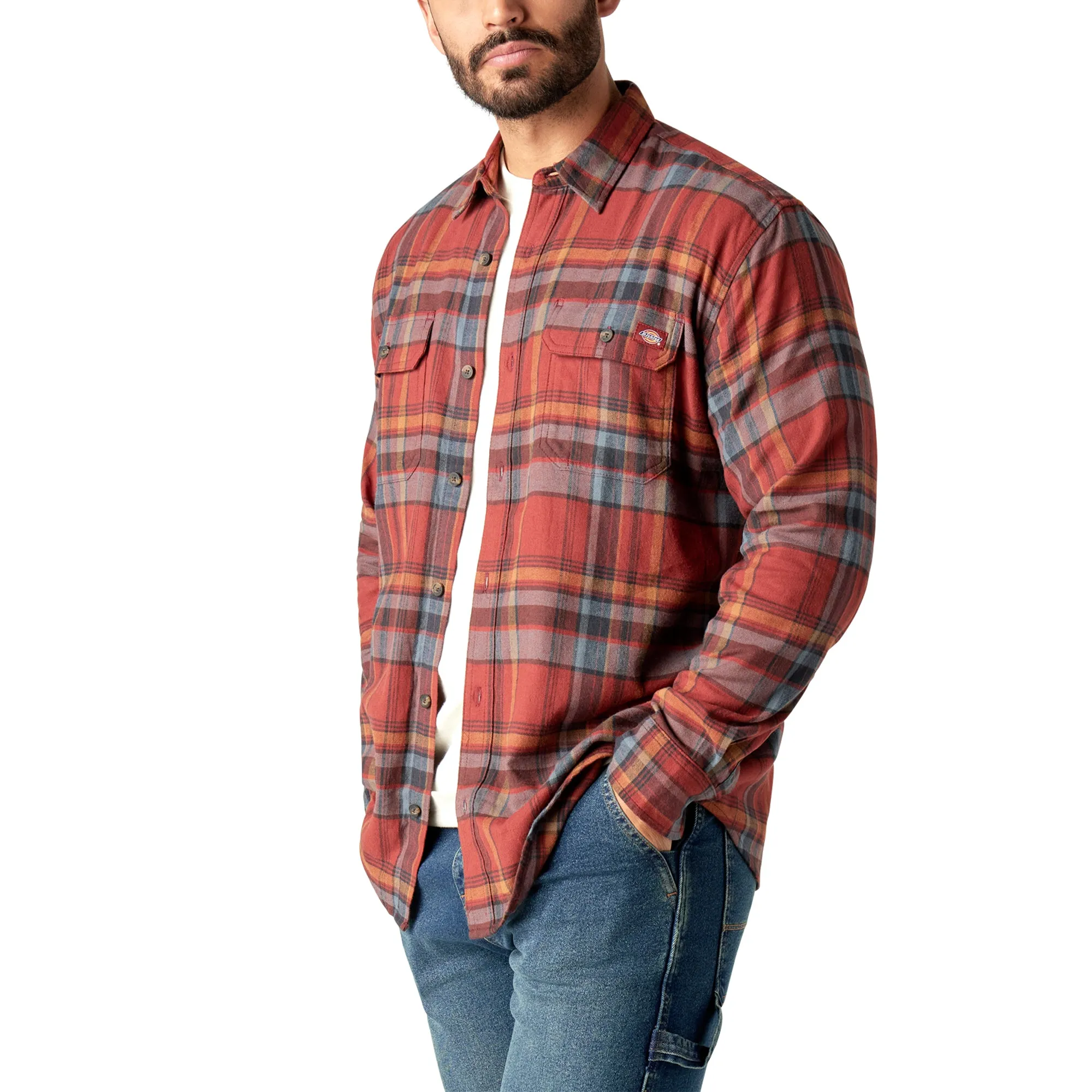 Dickies Men's Flex Long Sleeve Flannel Shirt