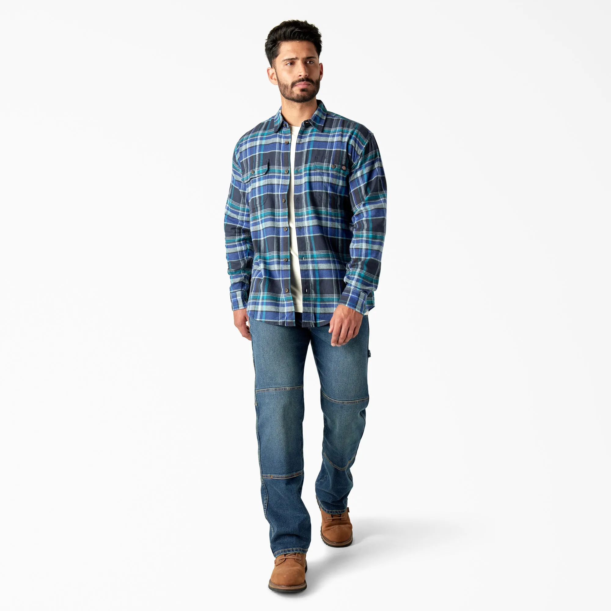 Dickies Men's Flex Long Sleeve Flannel Shirt