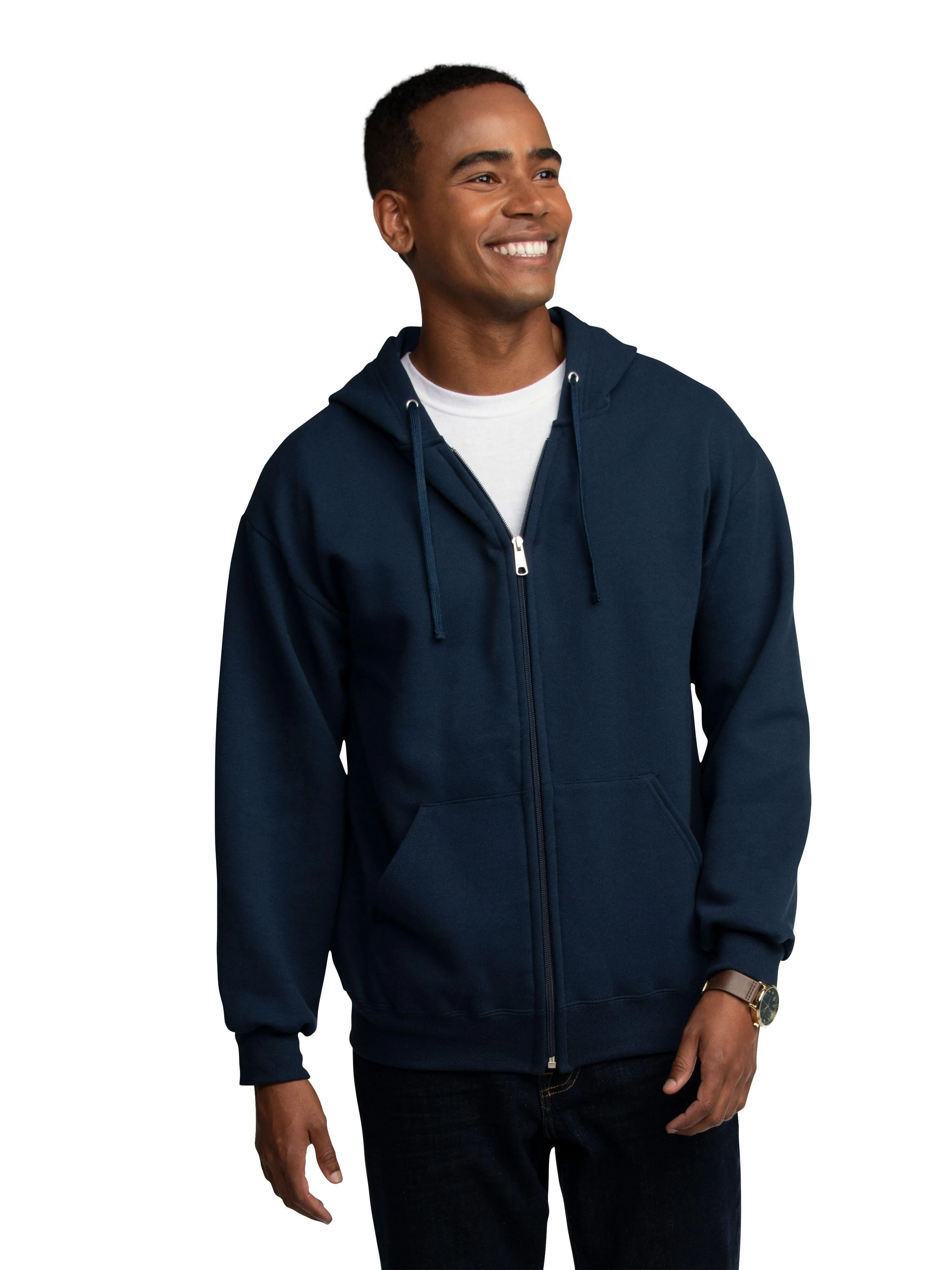 Fruit of the Loom Men's EverSoft Fleece Full Zip Hoodie Jacket