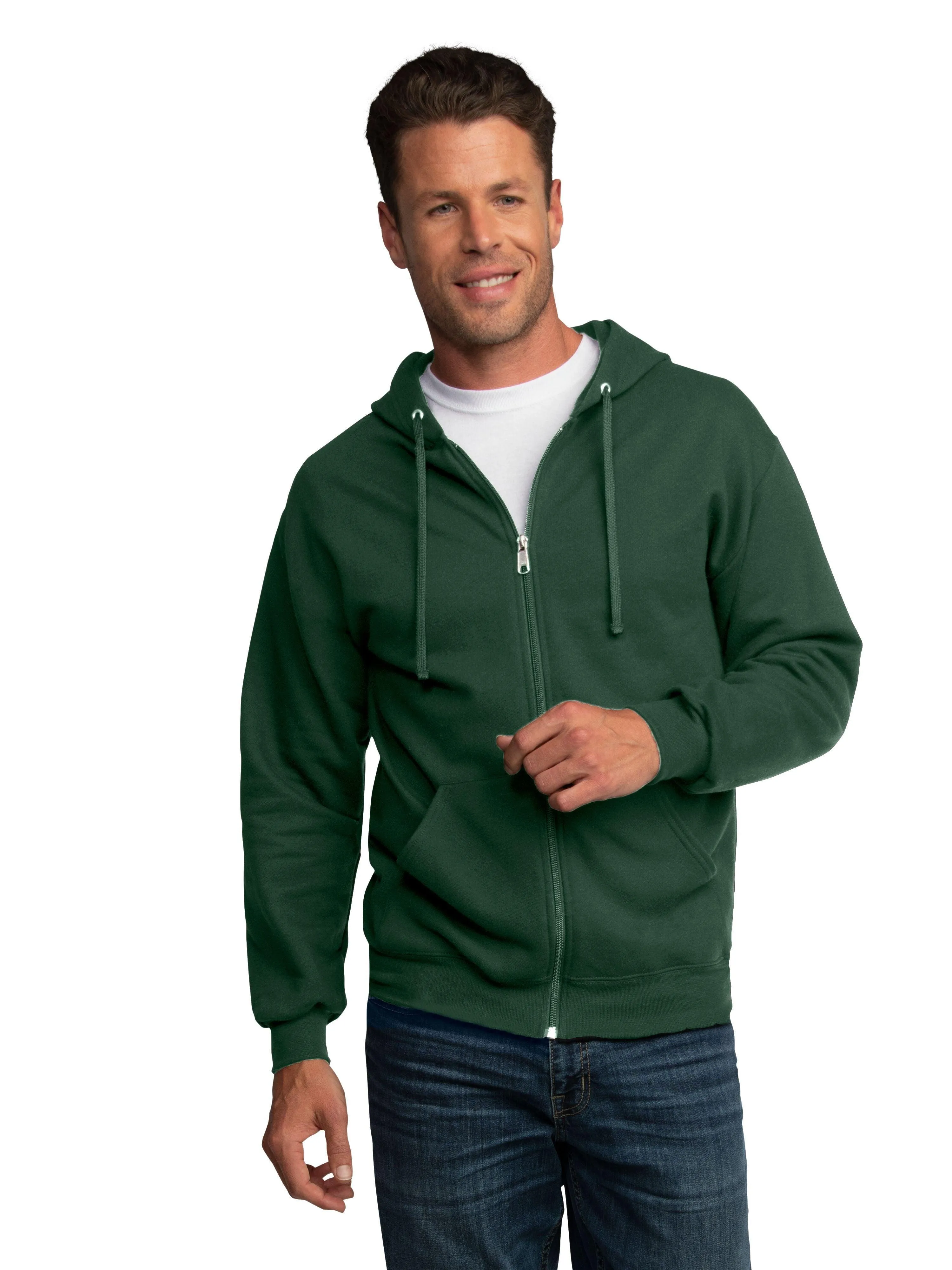 Fruit of the Loom Men's EverSoft Fleece Full Zip Hoodie Jacket