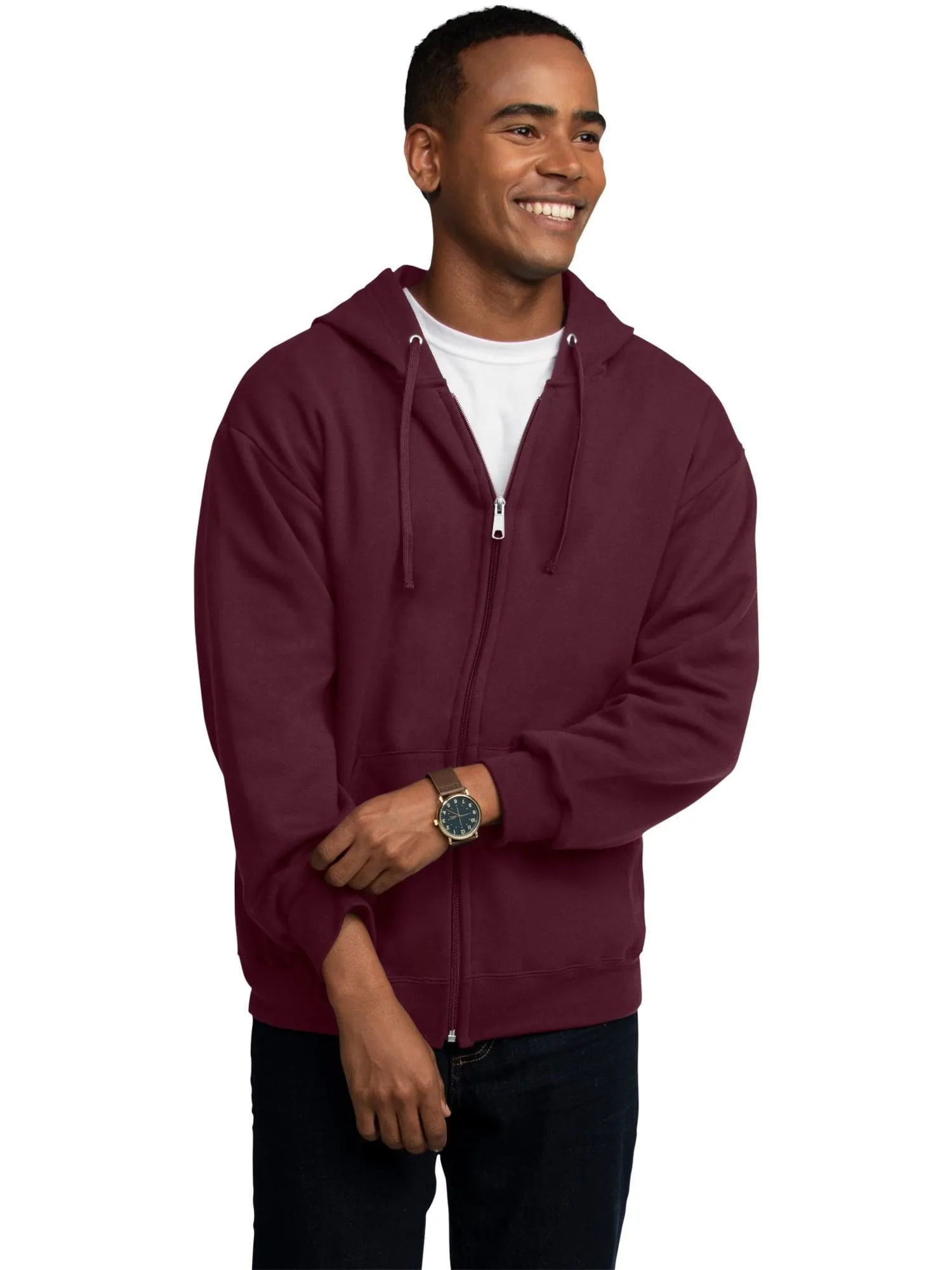 Fruit of the Loom Men's EverSoft Fleece Full Zip Hoodie Jacket