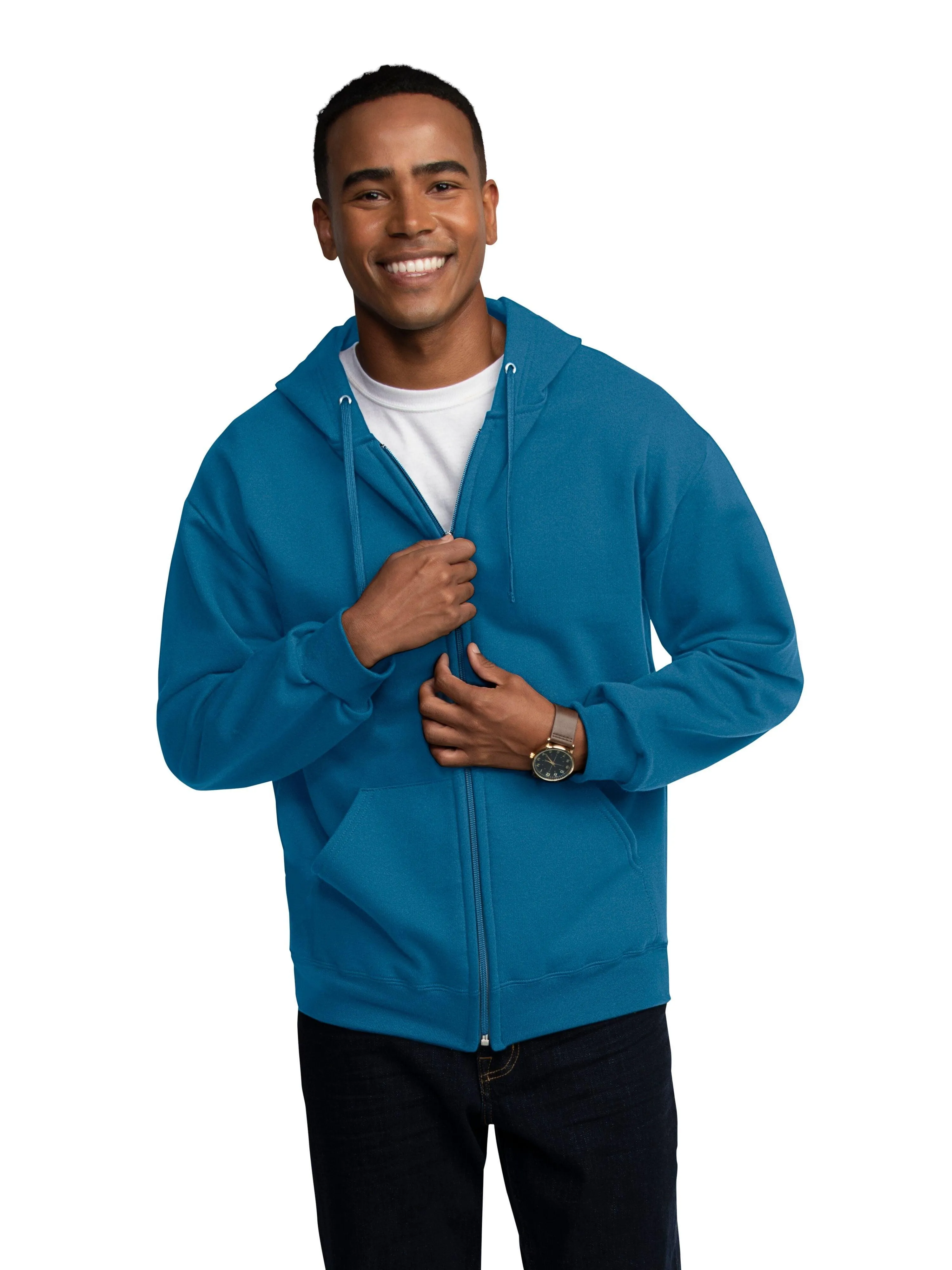 Fruit of the Loom Men's EverSoft Fleece Full Zip Hoodie Jacket