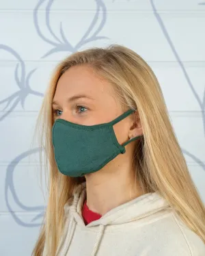 Hemp & Organic Cotton Face mask, Three Layer - Made of 100% natural fibres and natural dyes in Nepal - Blue, White, black and green