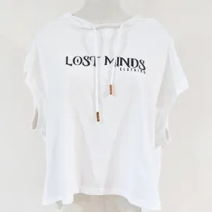 Lost Minds Over-Sized Hooded Tee - White