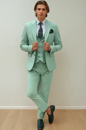 Men Sage Green Three Piece Suit Wedding Suit Dinner Suit Formal Party Wear Suit & Perfect For Every Occasion