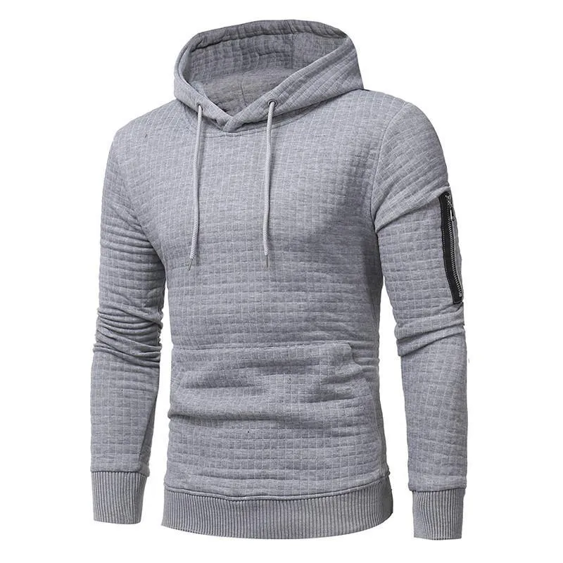 Men's Sweatshirt Hoodie With Arm Zipper Long Sleeve Slim Top